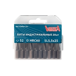 Биты SL5,5х25мм (20шт) ULTRAPROFI VERTA