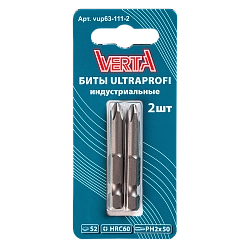 Биты Ph2х50мм (2шт) ULTRAPROFI VERTA