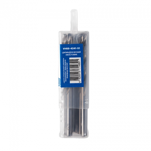 Сверло по металлу с цилиндрическим хвостовиком  5,1мм (10шт) VERTA Сверло по металлу с цилиндрическим хвостовиком  5,1мм (10шт) VERTA