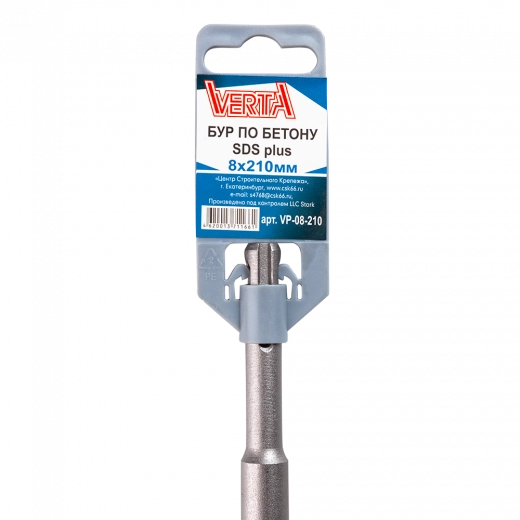 Бур по бетону SDS-plus 8х210мм VERTA Бур по бетону SDS-plus 8х210мм VERTA