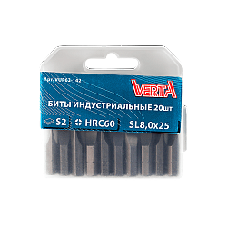 Биты SL 8,0х25мм (20шт) ULTRAPROFI VERTA