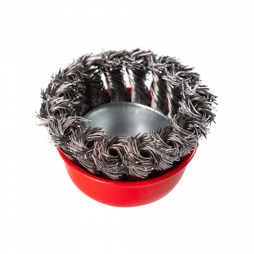 Щетка металлическая для УШМ  75мм/М14 чашка крученая проволока VERTA