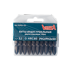 Биты двуxсторонние Ph2х50мм (10шт) ULTRAPROFI VERTA