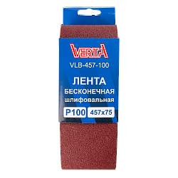 Лента бесконечная шлифовальная 457х75мм Р100 (5шт) VERTA