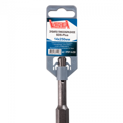 Зубило пикообразное SDS-рlus 14x250мм VERTA