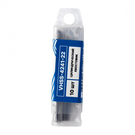 Сверло по металлу с цилиндрическим хвостовиком  2,2мм (10шт) VERTA