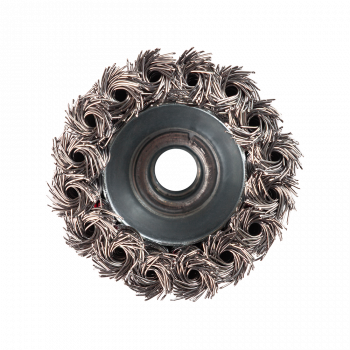 Щетка металлическая для УШМ  65мм/М14 чашка крученая проволока VERTA