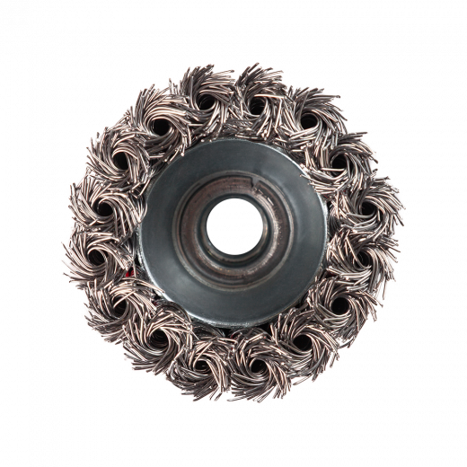 Щетка металлическая для УШМ  65мм/М14 чашка крученая проволока VERTA