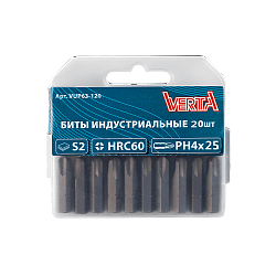 Биты Ph4х25мм (20шт) ULTRAPROFI VERTA