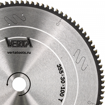 Диск пильный по алюминию 355x30/25.4х3.2/2.4x100T Alu Pro VERTA
