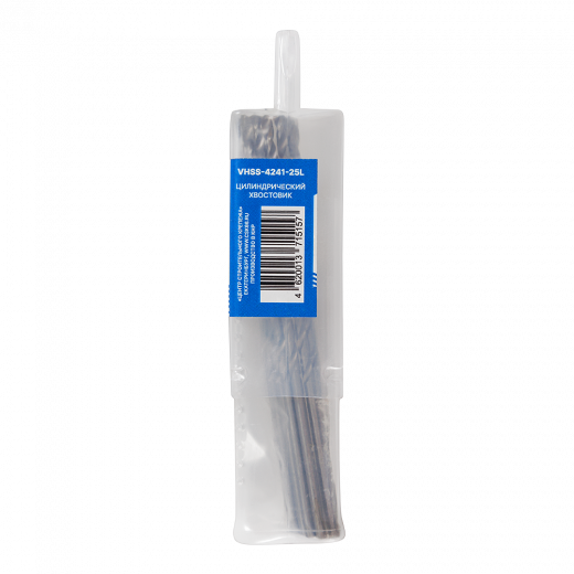 Сверло по металлу с цилиндрическим хвостовиком  2,5мм удлиненное (10шт) VERTA