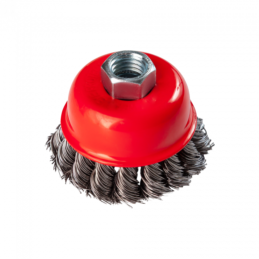 Щетка металлическая для УШМ  75мм/М14 чашка крученая проволока VERTA
