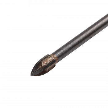 Сверло по кафелю и стеклу с цилиндрическим хвостовиком 10мм 4 режущих кромки VERTA