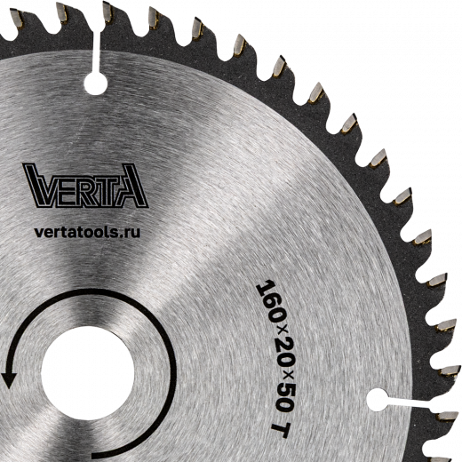 Диск пильный по ламинату и МДФ 160x20/16х2.2/1.4x50T Clean Cut VERTA