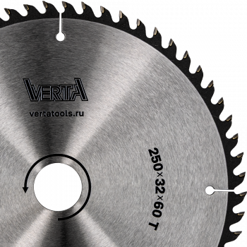 Диск пильный по дереву 250x32/30х2.8/2.0x60T Taiga VERTA