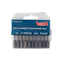 Биты T6х25мм (20шт) ULTRAPROFI VERTA