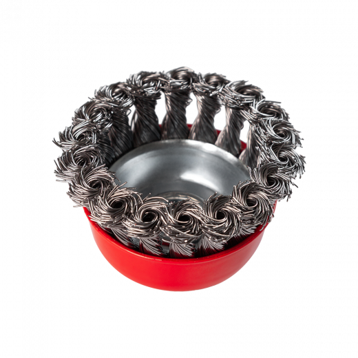 Щетка металлическая для УШМ 125мм/М14 чашка крученая проволока VERTA