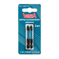 Биты ударные Ph2х50 (2шт) ULTRAPROFI VERTA