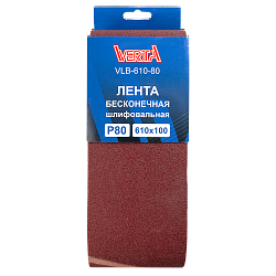 Лента бесконечная шлифовальная 610х100мм Р80 (5шт) VERTA