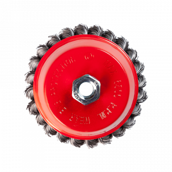 Щетка металлическая для УШМ  65мм/М14 чашка крученая проволока VERTA