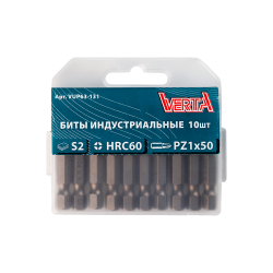 Биты PZ1х50мм (10шт) ULTRAPROFI VERTA