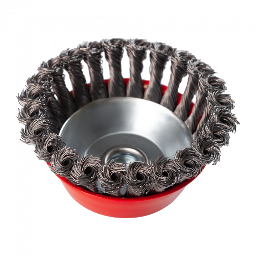 Щетка металлическая для УШМ  65мм/М14 чашка крученая проволока VERTA