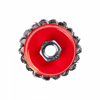 Щетка металлическая для УШМ 125мм/М14 чашка крученая проволока VERTA