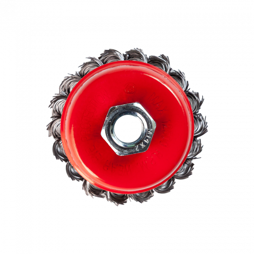 Щетка металлическая для УШМ 125мм/М14 чашка крученая проволока VERTA