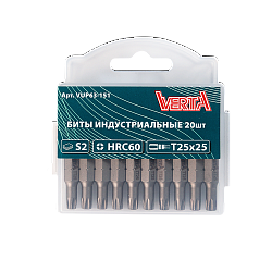 Биты T25х25мм (20шт) ULTRAPROFI VERTA