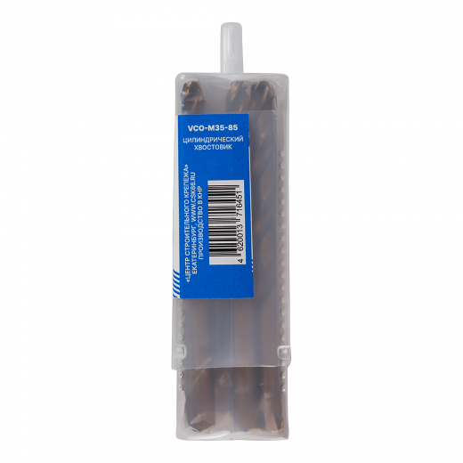 Сверло по металлу кобальт с цилиндрическим хвостовиком 8,5мм (10шт) VERTA