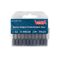 Биты T9х25мм (20шт) ULTRAPROFI VERTA