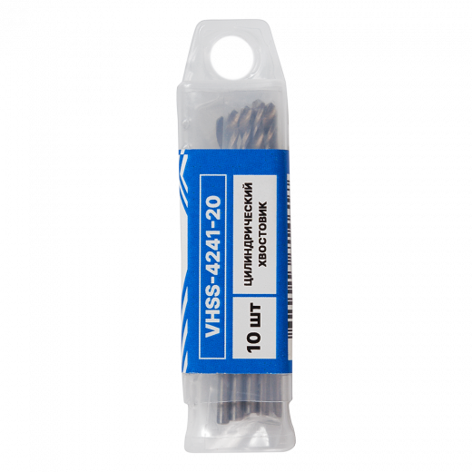 Сверло по металлу с цилиндрическим хвостовиком 2,0мм (10шт) VERTA