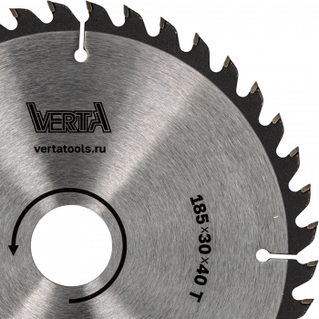 Диск пильный по дереву 185x30/20х2.2/1.4x40T Taiga VERTA