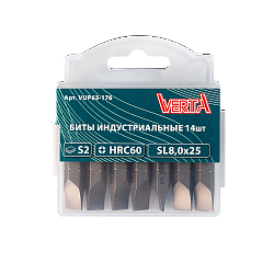 Биты SL8,0х25мм (14шт) ULTRAPROFI VERTA