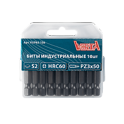 Биты PZ3х50мм (10шт) ULTRAPROFI VERTA