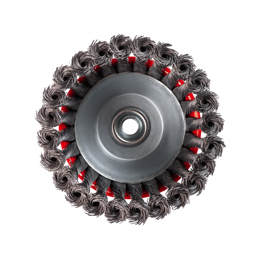 Щетка металлическая для УШМ 125мм/М14 чашка крученая проволока VERTA
