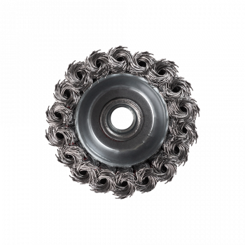 Щетка металлическая для УШМ  75мм/М14 чашка крученая проволока VERTA