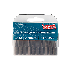 Биты SL5,5х25мм (20шт) ULTRAPROFI VERTA