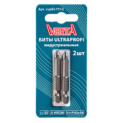 Биты Ph2х50мм (2шт) ULTRAPROFI VERTA